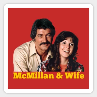 McMillan & Wife - Rock Hudson, Susan Saint James - 70s Cop Show Sticker